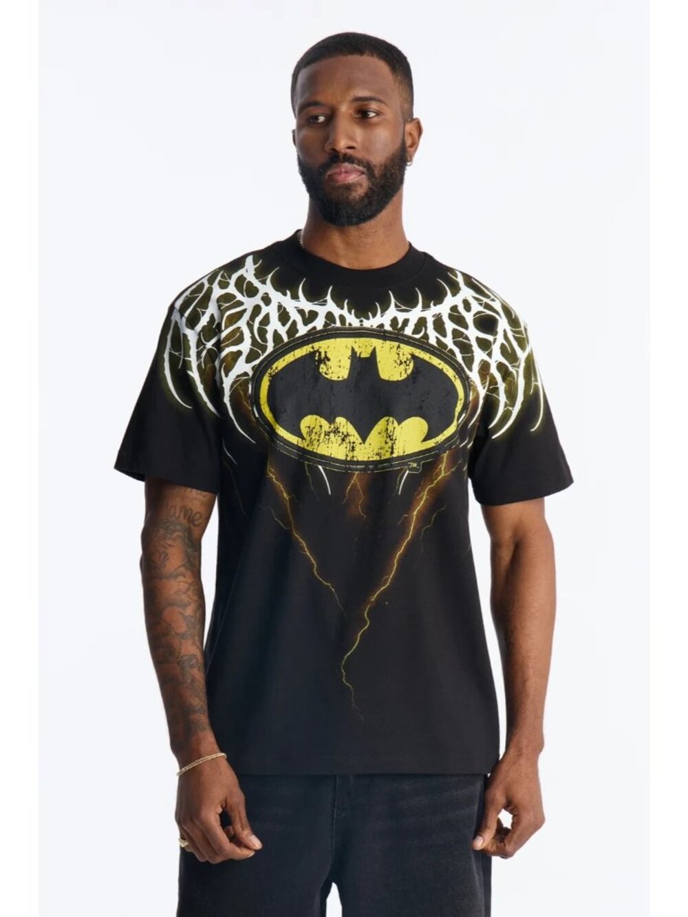 Batman Emblem Of Shadow Men Short Sleeve Tee Black Size Medium